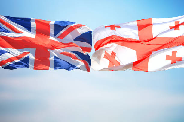 istock Flags of Great Britain and Georgia 1155262885