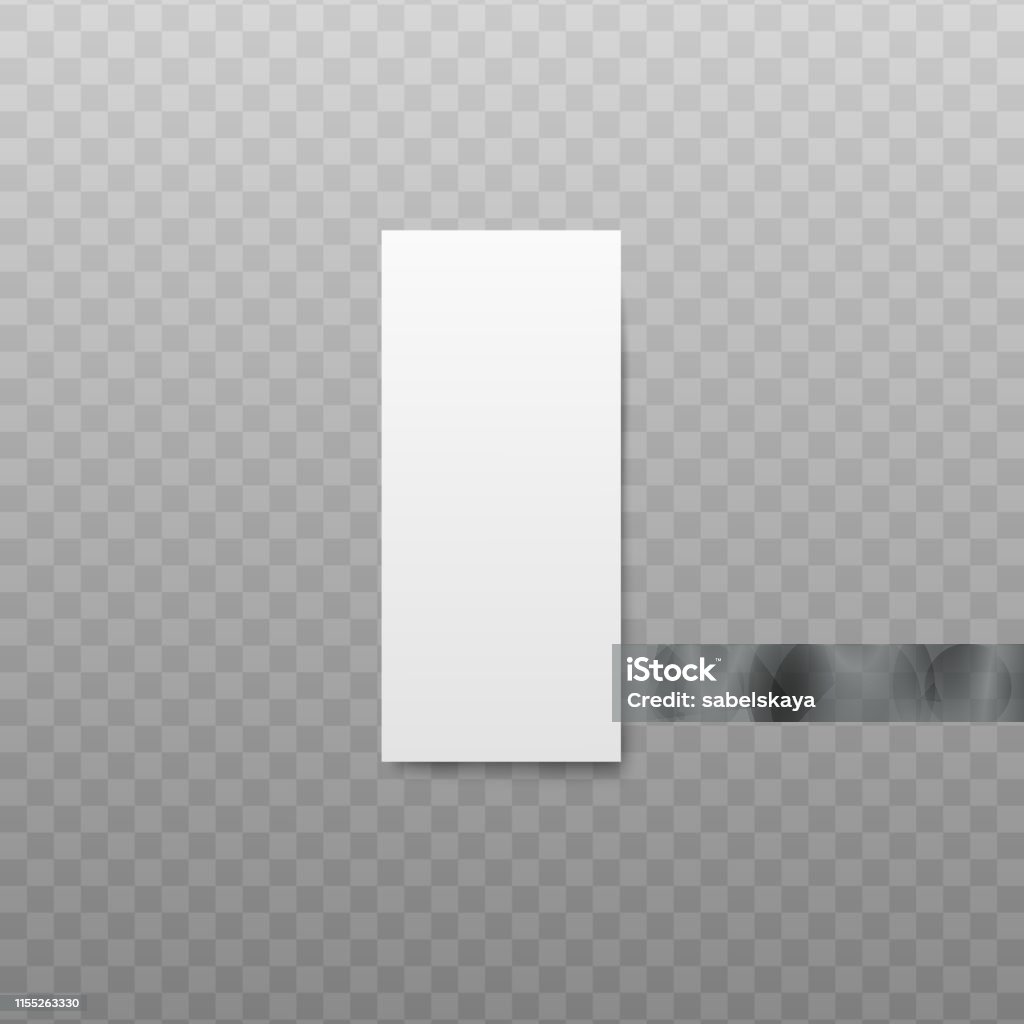 Bill Note Empty Blank Paper Bill Or Receipt Vector Template Isolated On Transparent ...