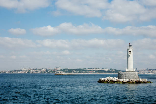 istock Haydarpasa harbor, Lighthouse, Blue Sky, istanbul, Turkey 1155264105