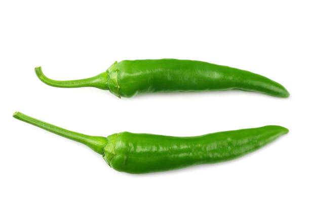 istock green hot chili peppers isolated on white background top view 1155264309