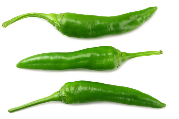 istock green hot chili peppers isolated on white background top view 1155264345