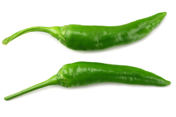 istock green hot chili peppers isolated on white background top view 1155264347