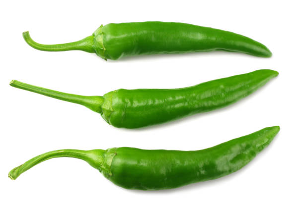 istock green hot chili peppers isolated on white background top view 1155264372