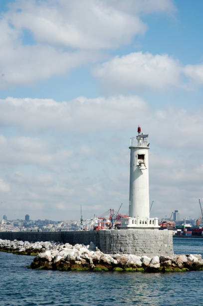 istock Haydarpasa harbor, Lighthouse, Blue Sky, istanbul, Turkey 1155264599