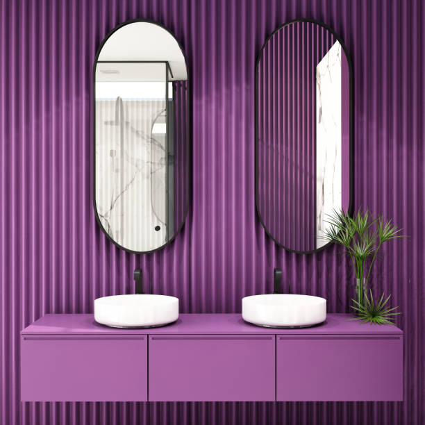istock Modern Bathroom Interior design,trend design 2019 ,3d rendering ,3d illustration 1155266477