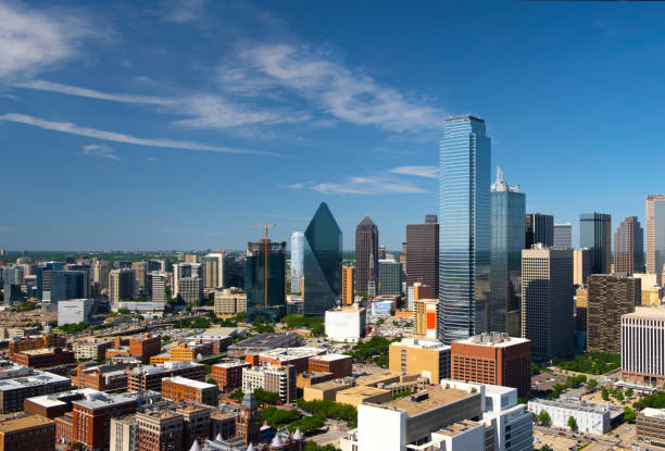istock Dallas Texas skyline aerial shot 1155267965