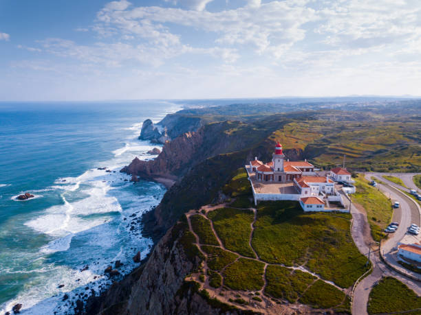 istock Aerial view of lighthouse at Cabo da Roca 1155270419
