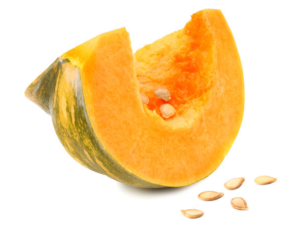 istock piece of pumpkin isolated on white background 1155270451