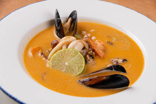 istock Braised mussels served on a white plate 1155270688