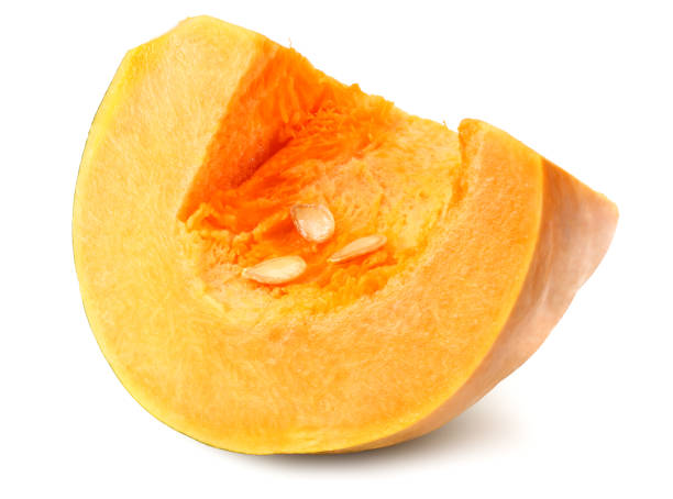 istock piece of pumpkin isolated on white background 1155270727