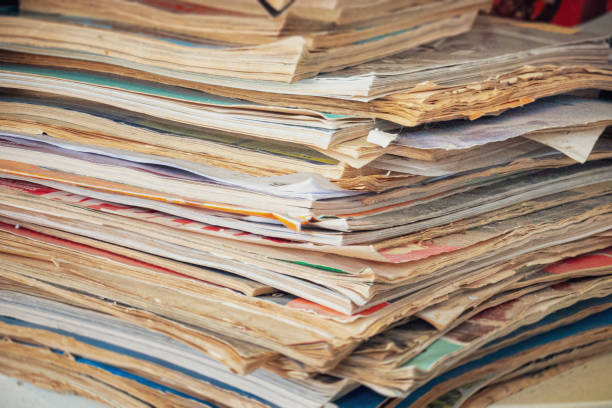 istock Pile of old magazines background 1155271875