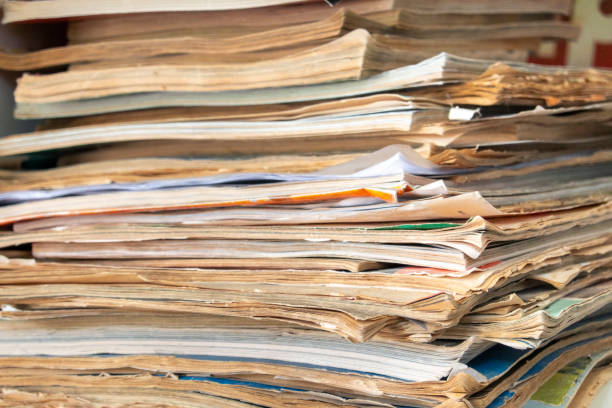 istock Pile of old magazines background 1155271896