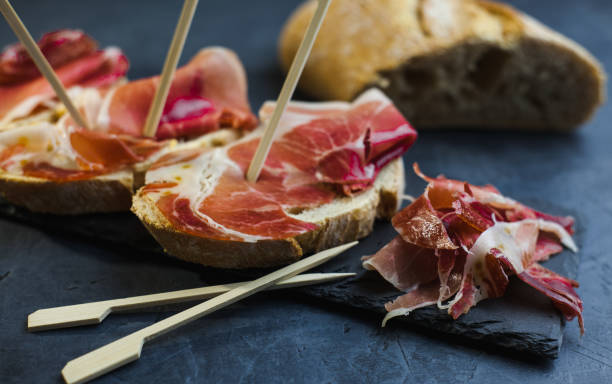 istock Typical Spanish tapa of Serrano ham 1155278570