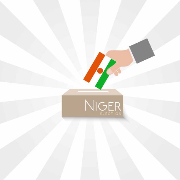 illustrazioni stock, clip art, cartoni animati e icone di tendenza di niger elections vote box vector work - niger delta