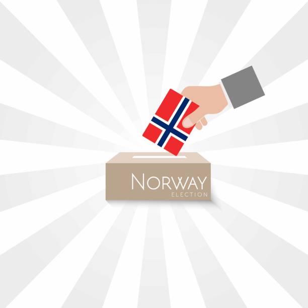 norwegen-wahlen stimmen vektorarbeit ab - norway maple stock-grafiken, -clipart, -cartoons und -symbole