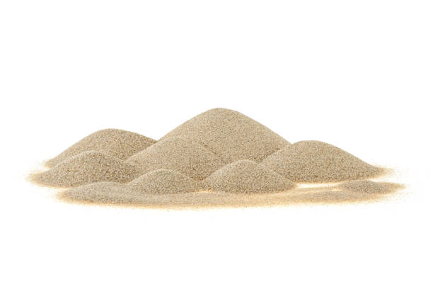 istock Pile desert sand isolated on white background 1155281992