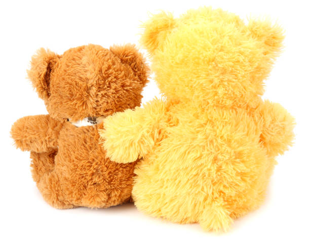 istock Two toy teddy bears isolated on white background 1155283497