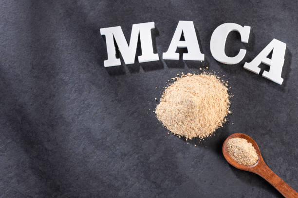 istock Organic maca powder - Lepidium meyenii. 1155284239