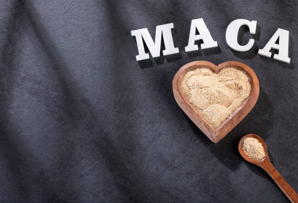istock Organic maca powder - Lepidium meyenii. 1155287006
