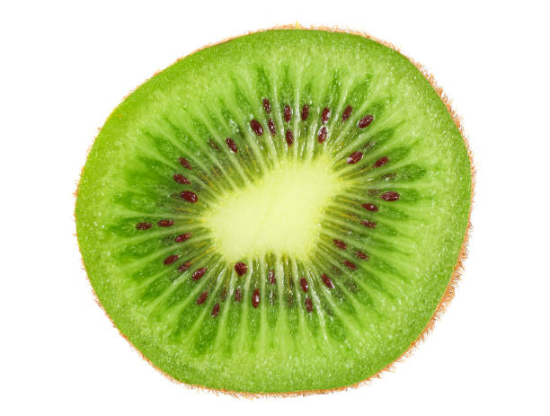 istock Slices kiwi fruit isolated on white background 1155288371