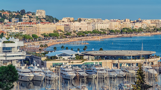City of Cannes in summer on the French Riviera