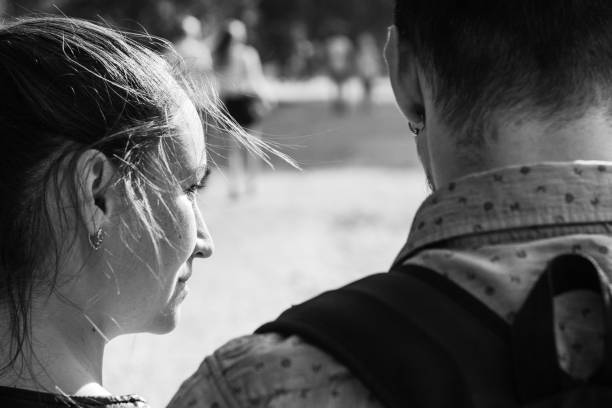 istock Young couple portrait from back 1155291038