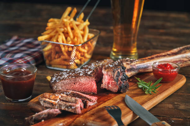 istock Tomahawk Steak with French Fries 1155292324