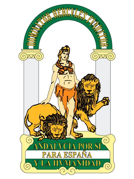 Vector illustration of Coat of Arms of the Spanish Autonomous Community of Andalusia