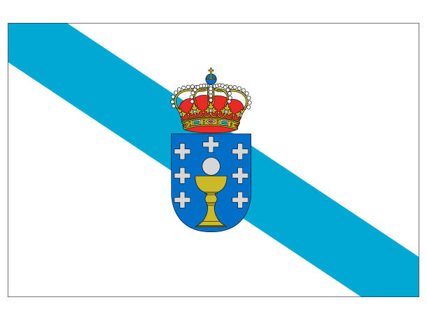 Flag of the Spanish Autonomous Community of Galicia Vector Illustration of the Flag of the Spanish Autonomous Community of Galicia galicia stock illustrations