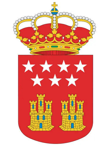 Vector illustration of Coat of Arms of the Spanish Autonomous Community of Madrid