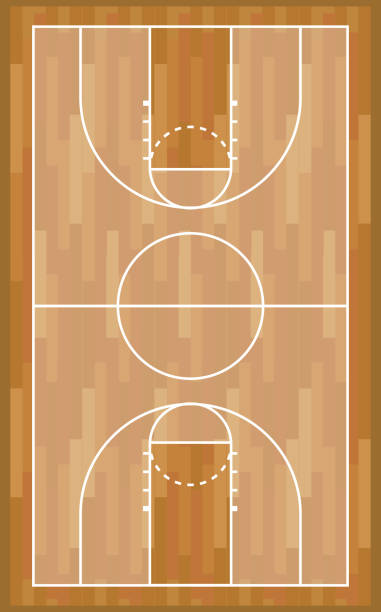 istock Basketball wooden court sport game 1155294393