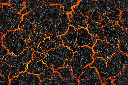 Textura de lava y superficie de tierra agrietada photo