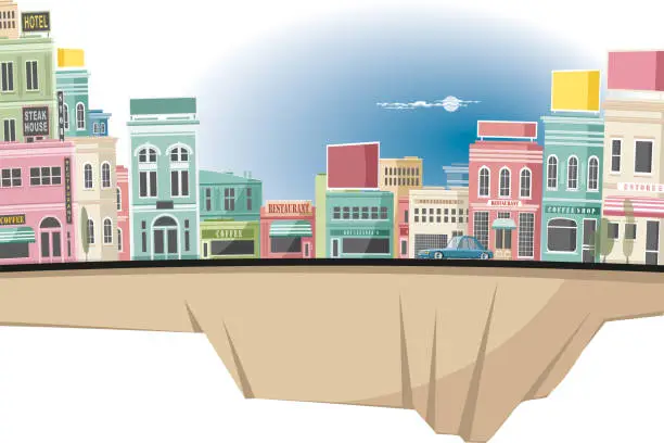 Vector illustration of City street