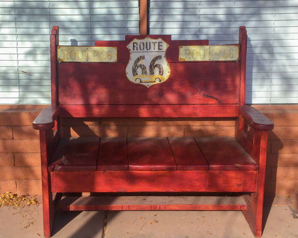 Route 66 Bench out side a store in WInslow Arizona