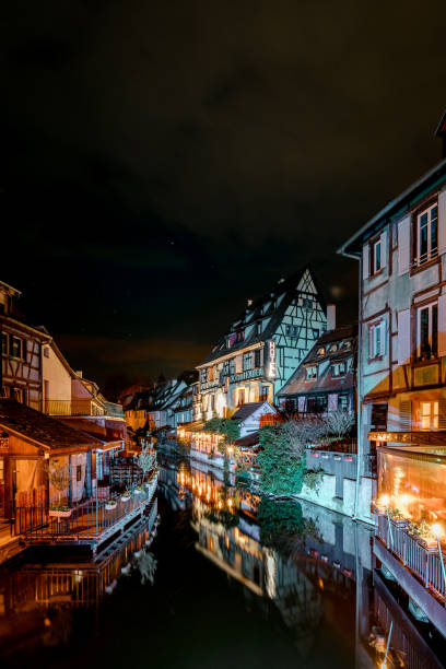 Colmar, France at night.