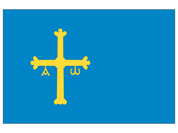 Flag of the Spanish Autonomous Community of Principality of Asturias Vector Illustration of the Flag of the Spanish Autonomous Community of Principality of Asturias balearic islands stock illustrations