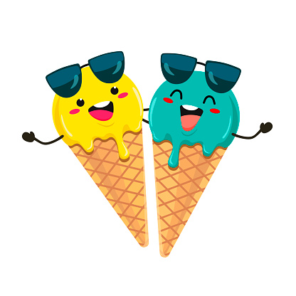 Funny Ice Cream With Glasses In A Cartoon Style Vector Isolate On White Background Stock Illustration - Download Image Now - iStock Funny Ice Cream With Glasses In A Cartoon Style Vector Isolate On White Background Stock Illustration - Download Image Now - iStock