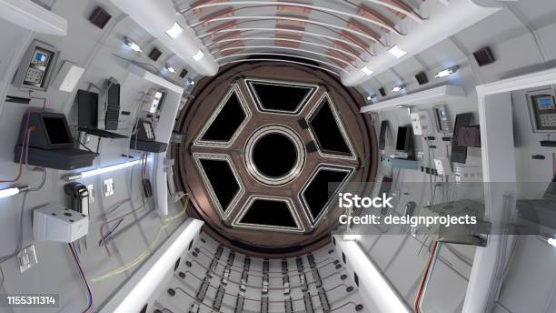 Space Shuttle Cabin Space Shuttle Flying In Space 3d Rendering Stock Photo - Download Image Now