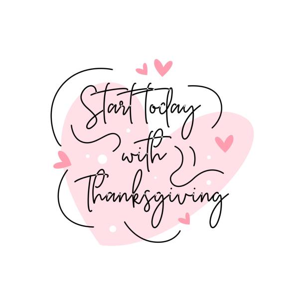 istock Quote about life that inspire and motivate with typography lettering. Start today with thanksgiving 1155313676