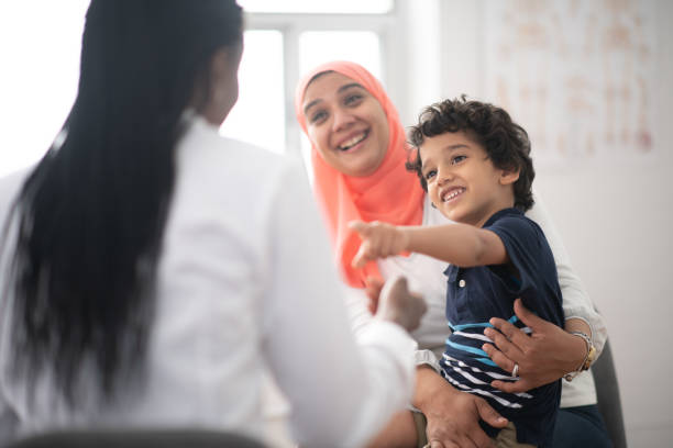 istock Mother And Son At Hospital 1155320337