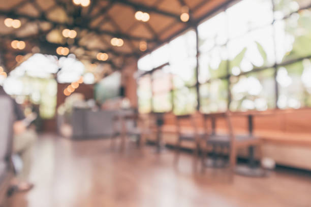istock Cafe coffee shop interior abstract blur defocused with bokeh light background 1155320417