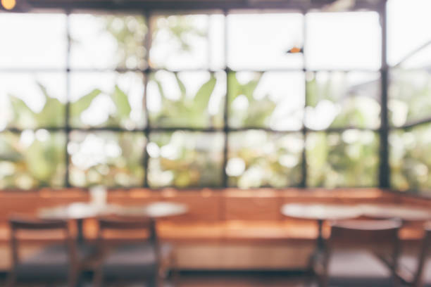 istock Cafe coffee shop interior abstract blur defocused with bokeh light background 1155320421