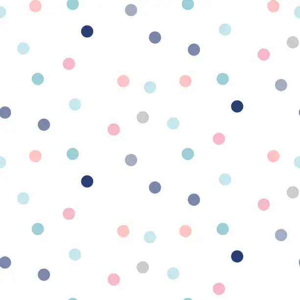 Vector illustration of Confetti seamless vector pattern. Celebration repeat texture with sprinkles.