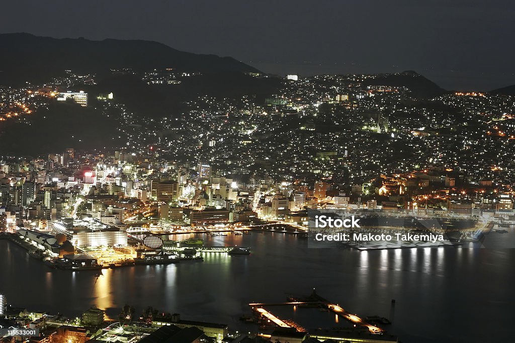 Nagasaki bei Nacht - Lizenzfrei Präfektur Nagasaki Stock-Foto