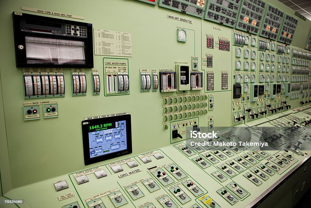 Sala di controllo - Foto stock royalty-free di Centrale nucleare