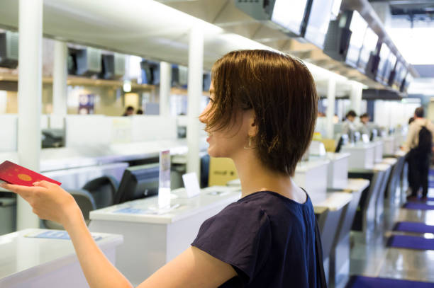 istock Airport counter 1155348753