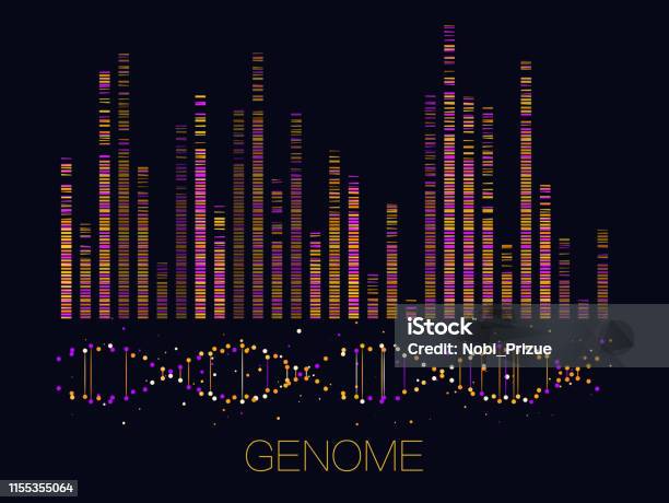 Big Genomic Data Visualization Stock Illustration - Download Image Now - DNA, Genomics, Map