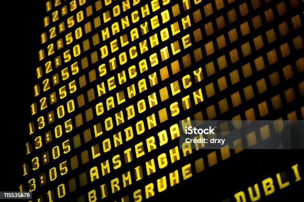 Euro Flights Stock Photo - Download Image Now - Airport, Arrival Departure Board, London - England