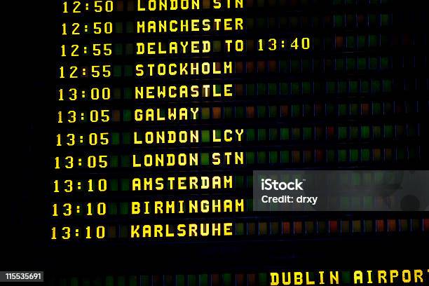 Dublin Timetable Stock Photo - Download Image Now - Arrival Departure Board, Airport, Dublin - Ireland