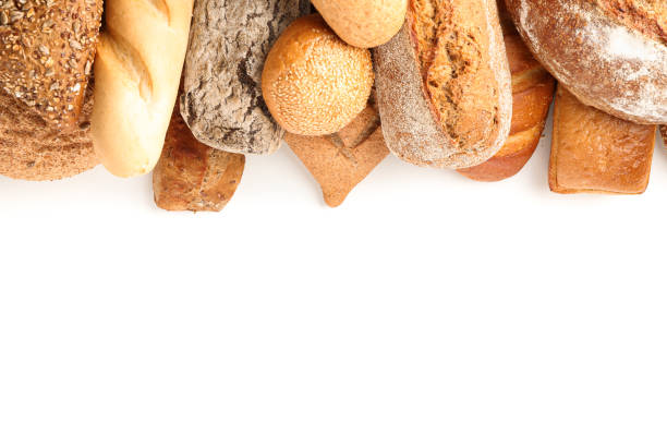 istock Bakery products isolated on white background, top view 1155358457